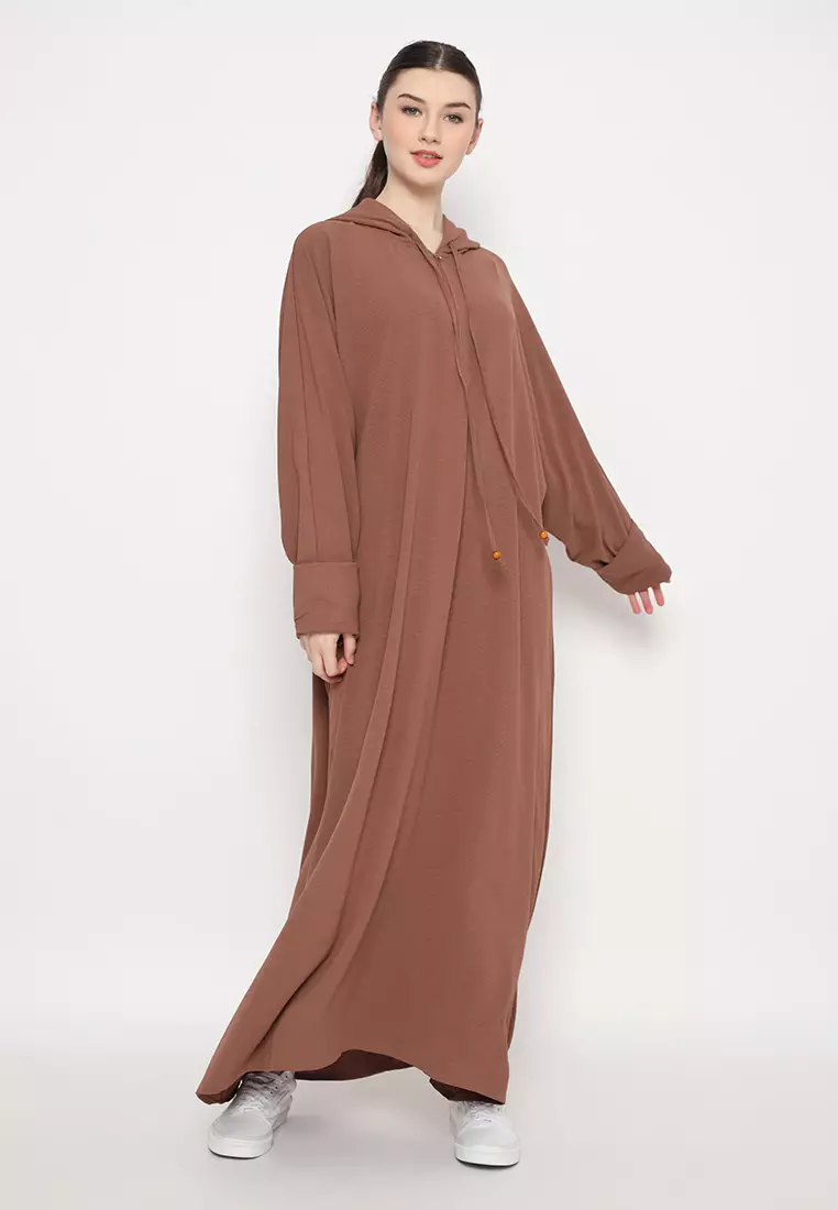 Xavera Abaya Hoodie Brown