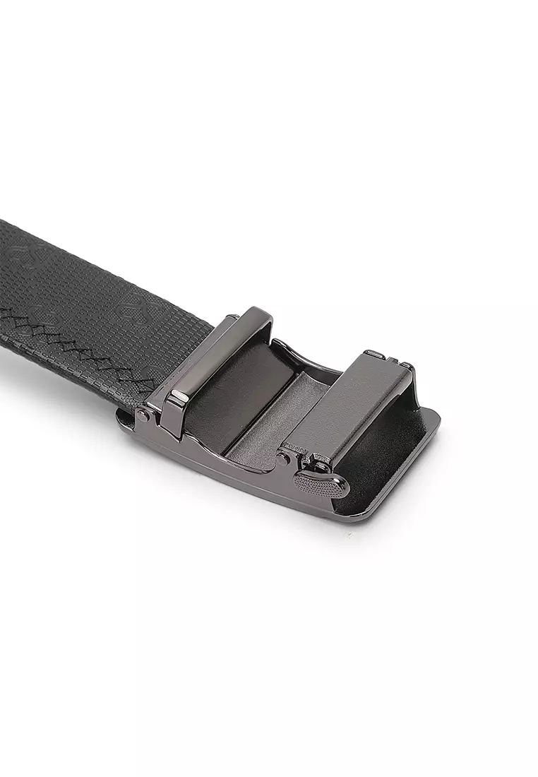 35mm Automatic Buckle Belt (Ikat Pinggang Otomatis / Sabuk Gesper Pria) - Hitam