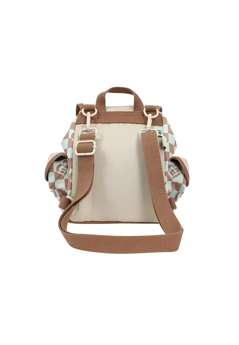 Kaleido Series Plus One Mini Backpack in Mushroom Checked