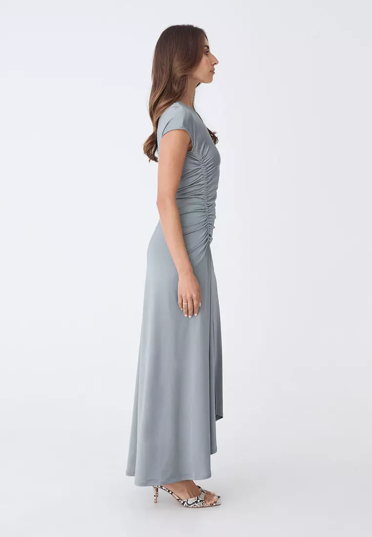 Buy FORCAST Kim Asymmetric Ruched Dress 2026 Online | ZALORA