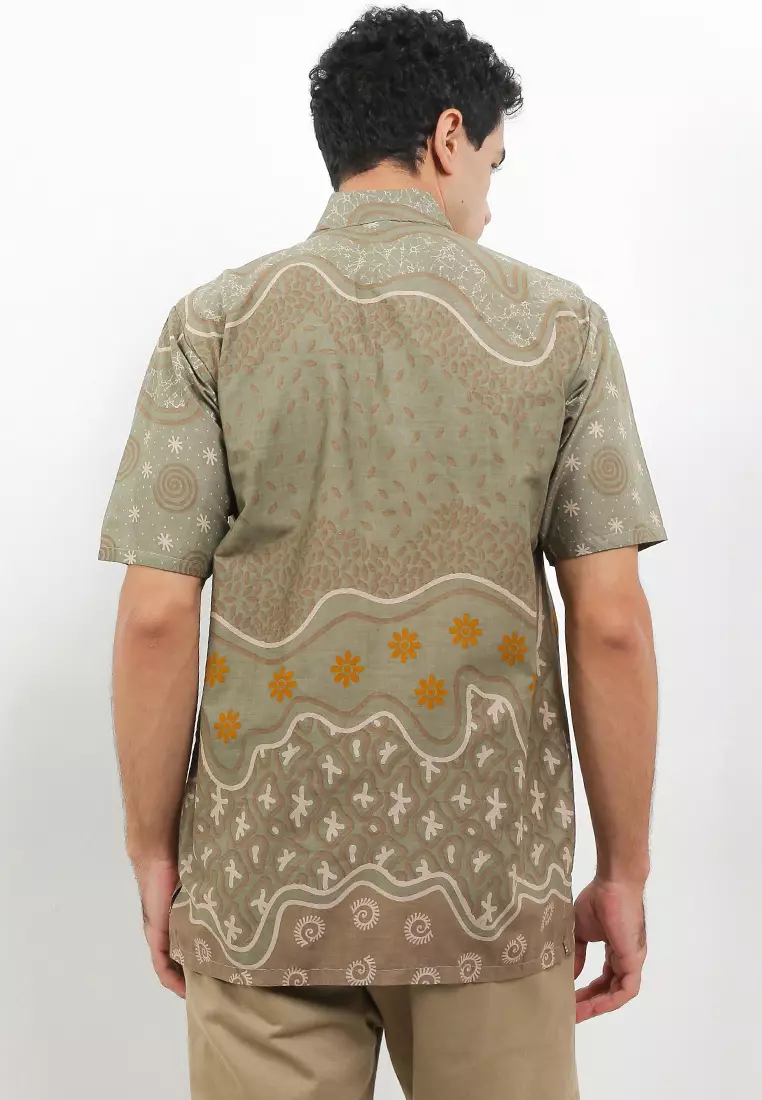 Tamara Kemeja Batik Premium Pria Casual Modern Lengan Pendek