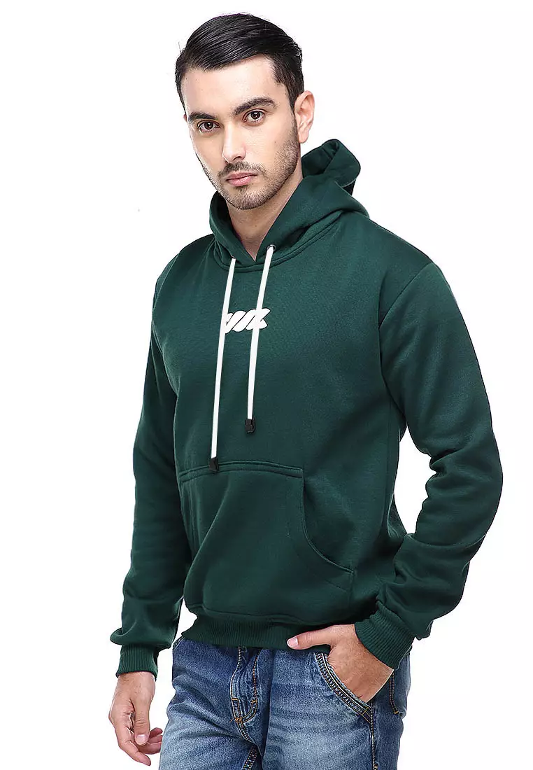 Clover Jaket Hoodie Sweater Pria Chess Centre Casual Jacket Material Fleece ORIGINAL - Green