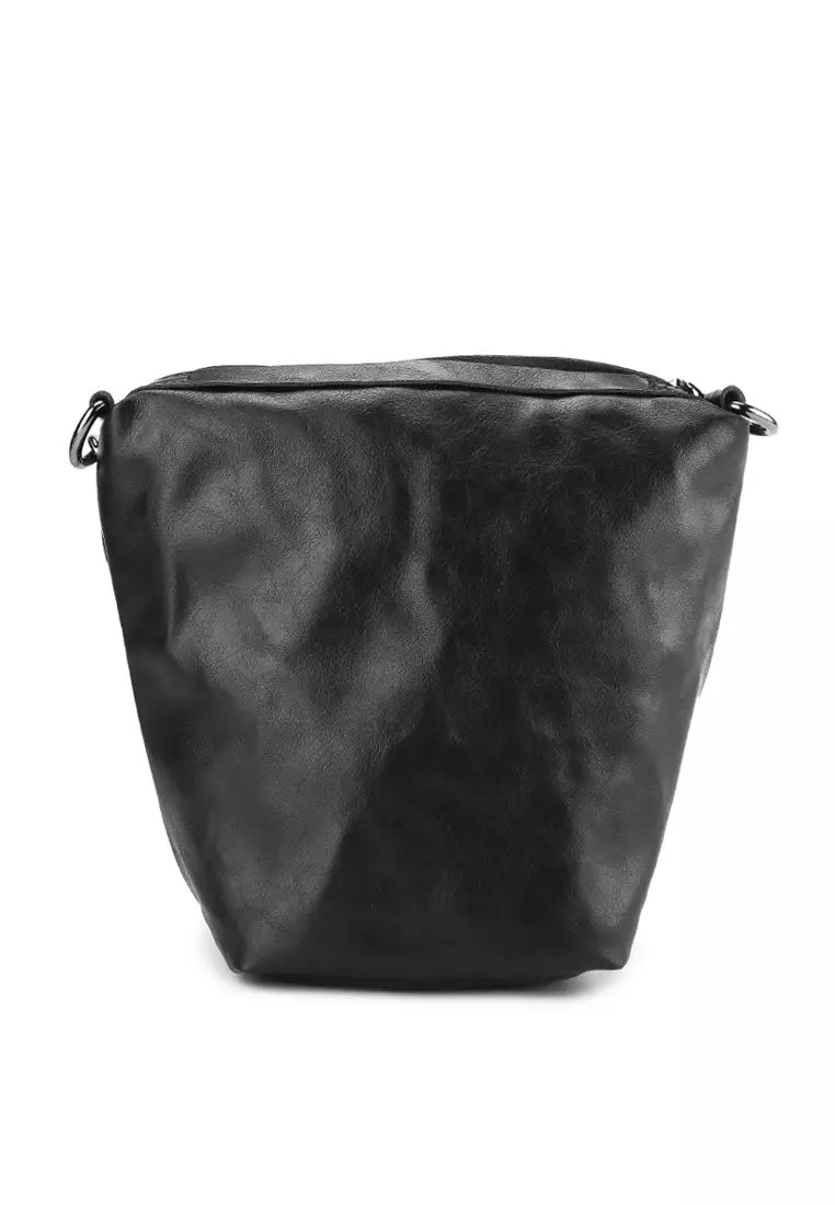 Distressed Leather Hitch Crossbody Pouch