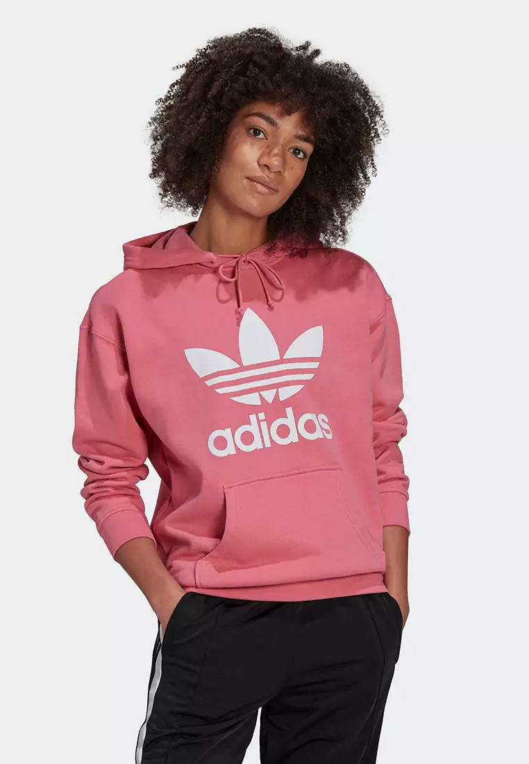 ADIDAS Adult FEMALE ADIDAS ADICOLOR TREFOIL HOODIE SWEATSHIRTS