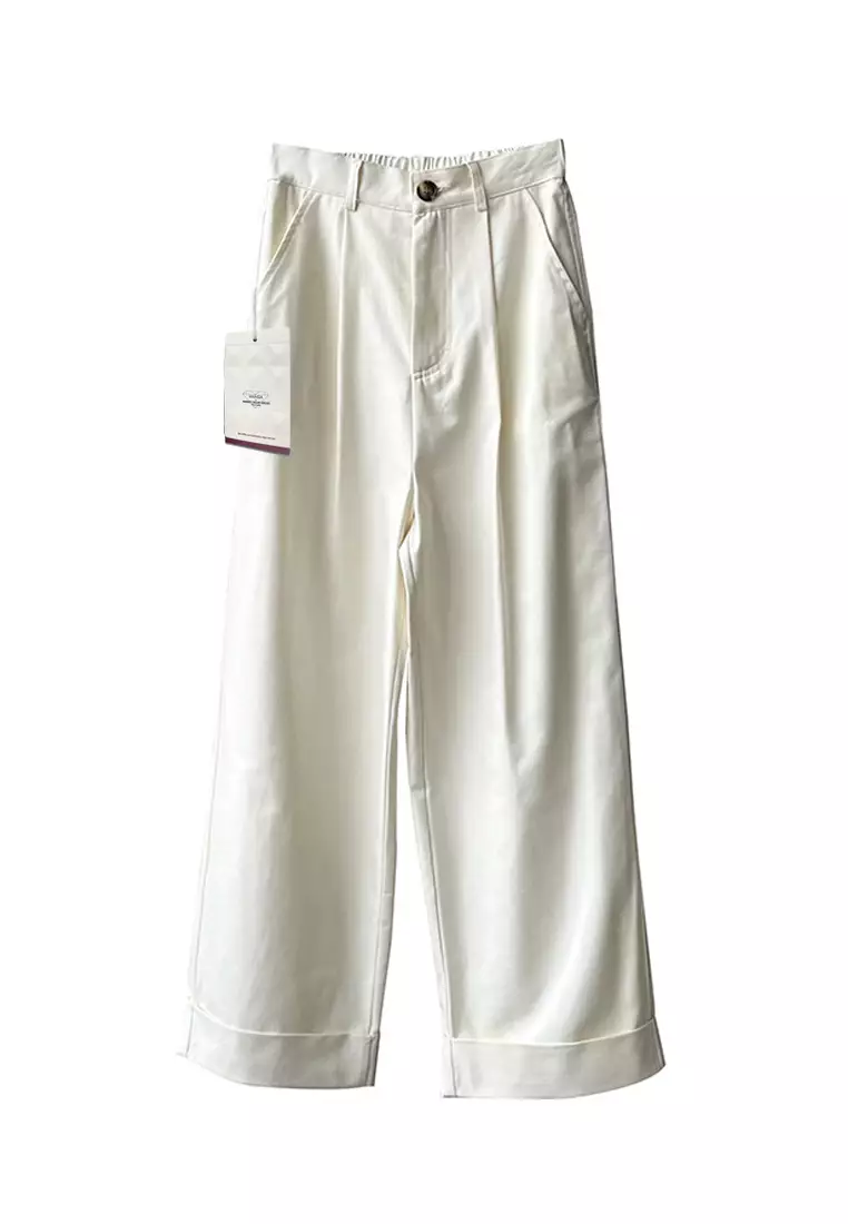 Roxy Women Santorini Linen Trousers - Bright White