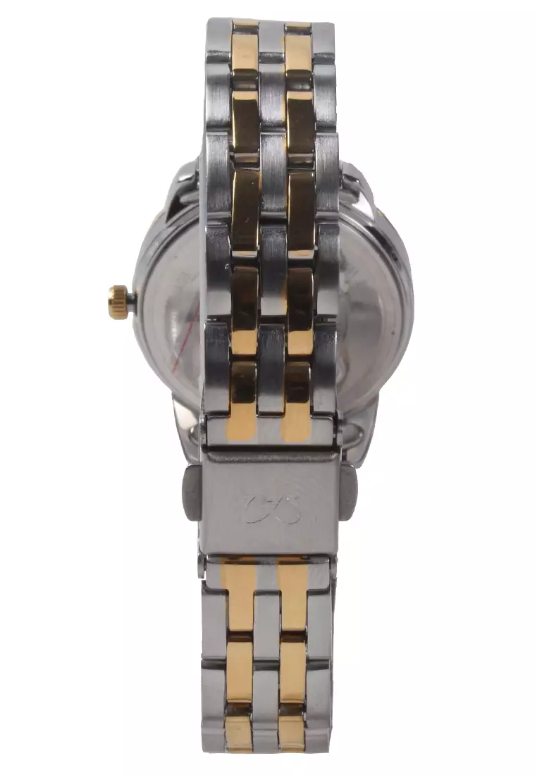Mirage - Jam Tangan Analog Wanita - Silver Gold - Stainless Steel Bracelet - 8602L-B