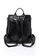 Lara black Women's Capacious Water Repellent Light Weight PU Leather Zipper Backpack Shoulder Bag - Black BFA1FAC2D28F84GS_4