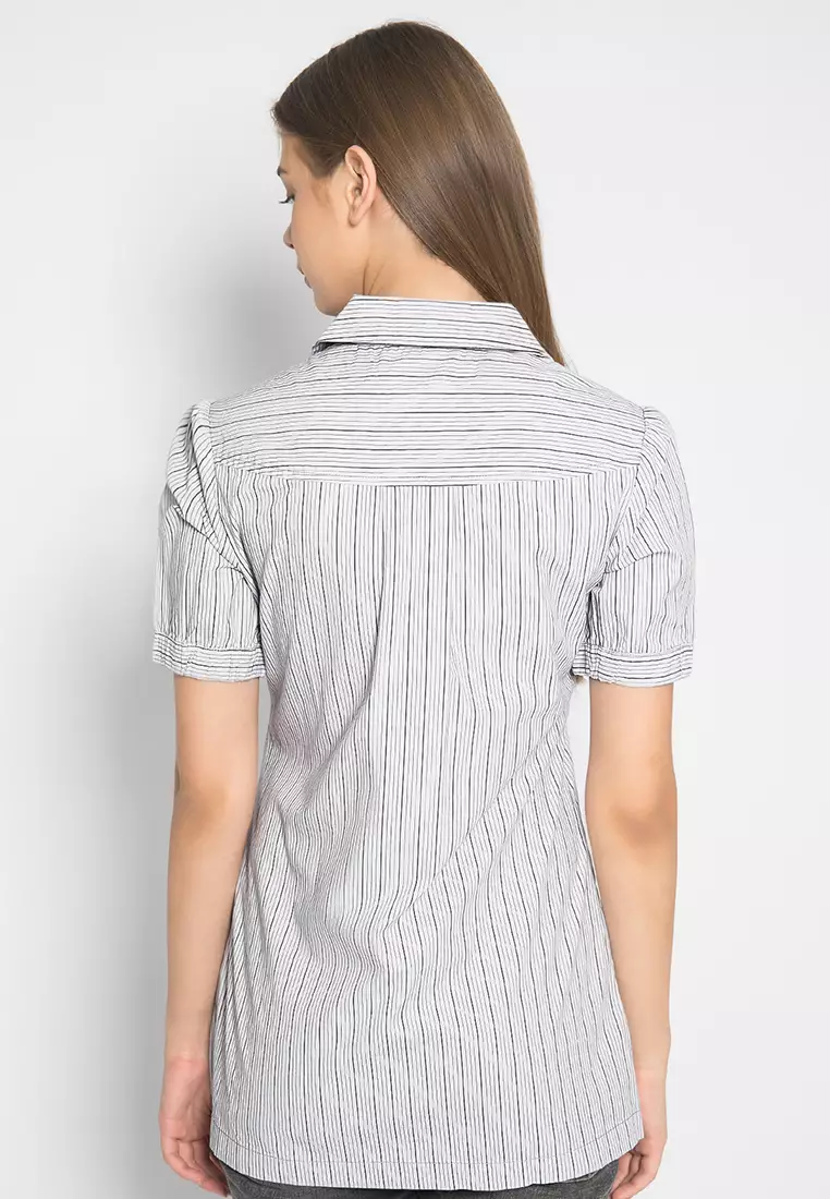 LGS - Kemeja Wanita - Striped - Putih - LLSH.384.S888A.178.7C L/S