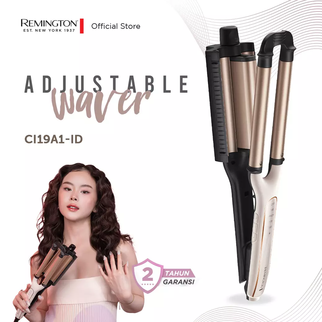 Remington Catokan Gelombang Adjustable Waver CI19A1-AP