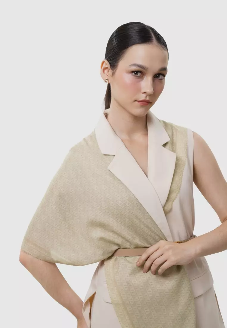 Interlock Voile Square - Sand