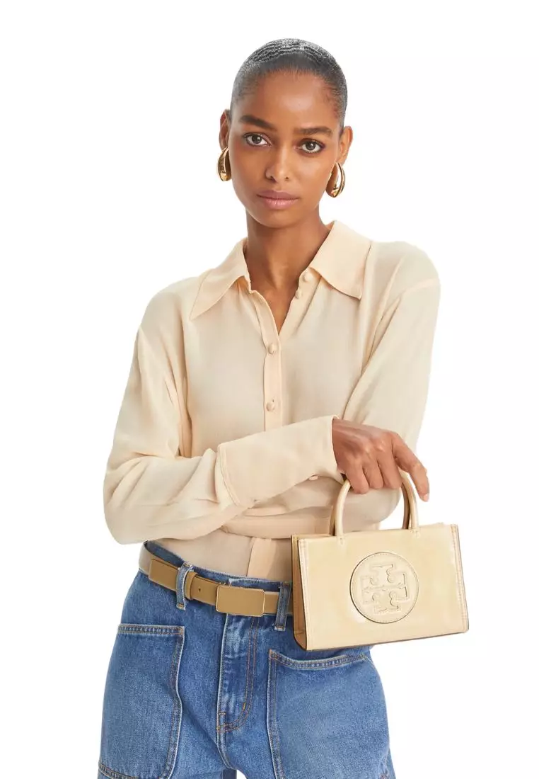 Mini Ella Bio Patent Tote Vanilla Soft Serve