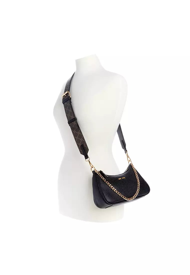Nine west black shoulder bag best sale