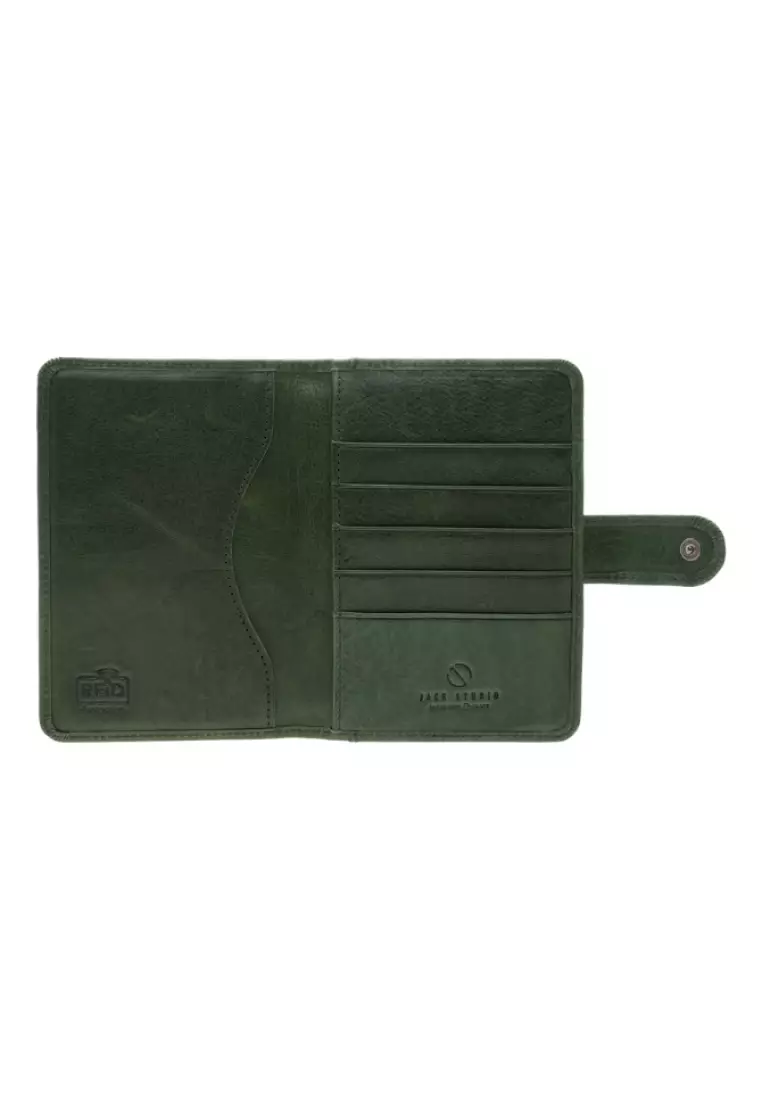 Vegetable Tanned Leather RFID 5 Cards Passport Cover JWC 31055