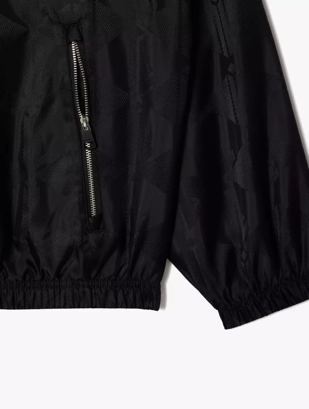 Cropped Monogram Sportsuit Jacket - BLACK