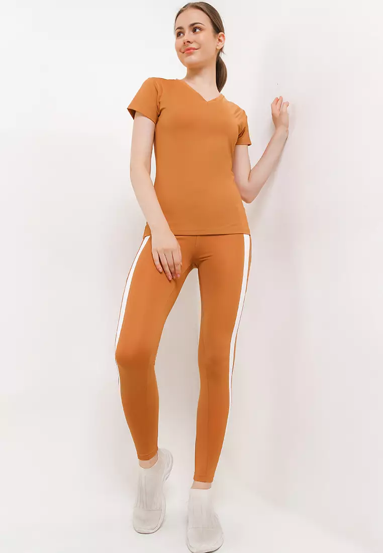 Celana Panjang Legging Olahraga Ladies Sport Long Pants Active Sport Olahraga Senam Yoga Pilates Gym Ketat Spandex