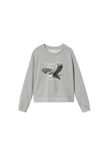 MANGO KIDS grey Teens Eagle Print Sweatshirt D47FBKAB004C47GS_1
