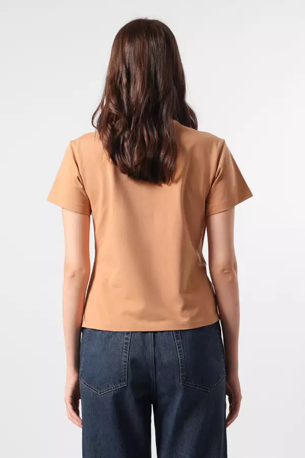 Minimal x Devina Putri - Clover - Double Jersey Twisted Tshirt - Brown Warna Khaky