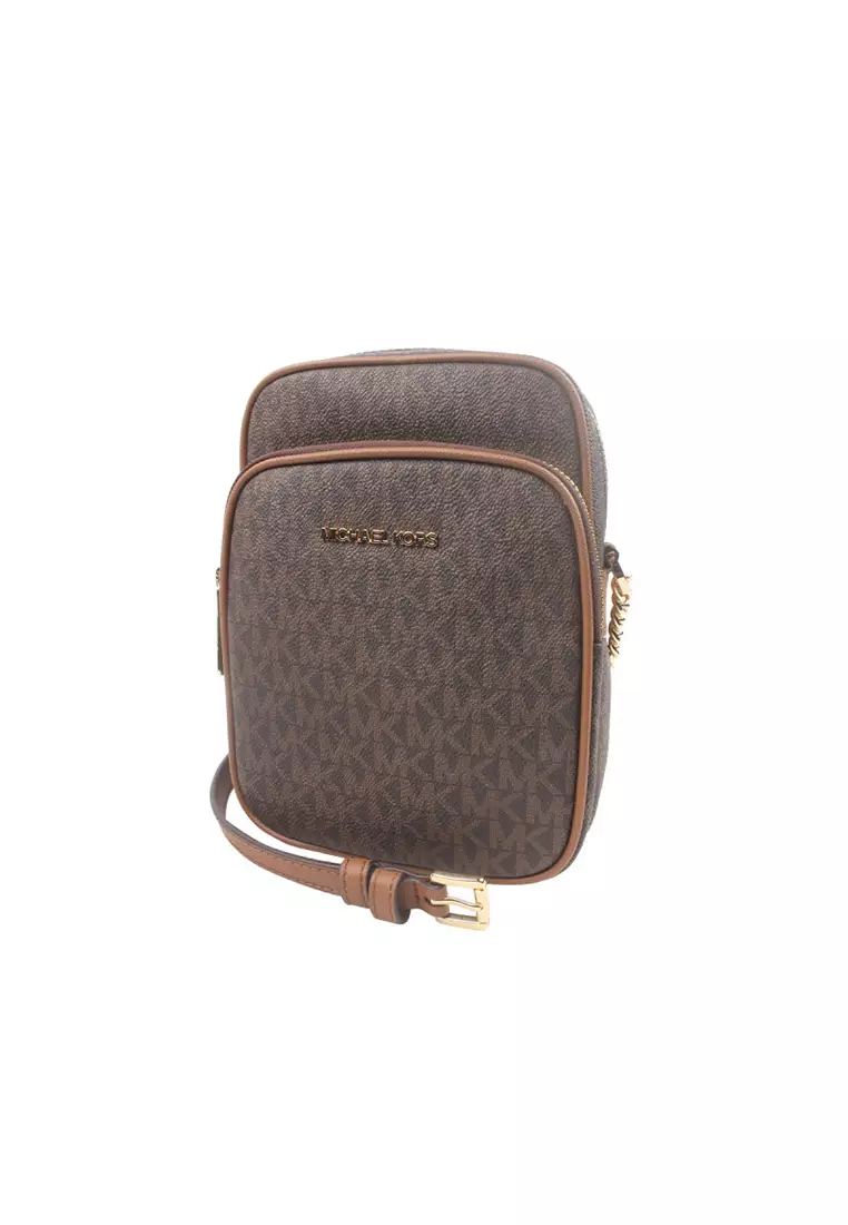 Jet Set Travel Medium Logo Crossbody Bag In Brown 35F1GTVC2B