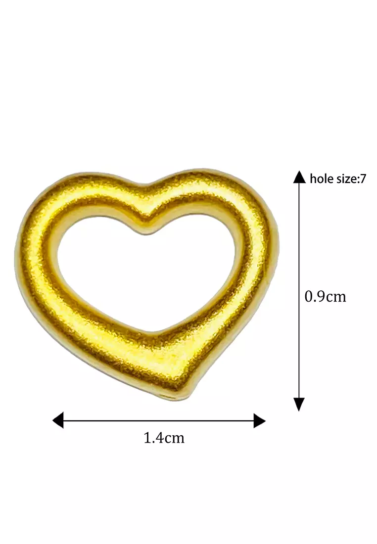 [SPECIAL] LITZ 999 (24K) Gold Love Pendant 心形吊坠 EPC1011 (0.12g+/-)