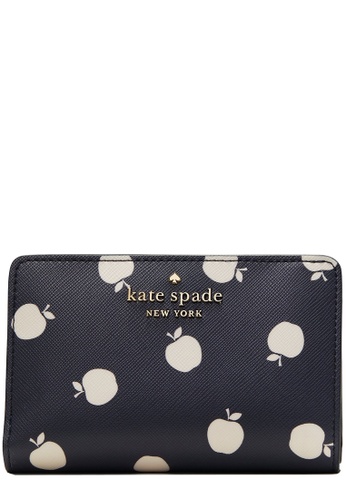 Buy Kate Spade Kate Spade Staci Large White Apple Compartment Bifold Wallet  in Blazer Blue Multi k8304 2023 Online | ZALORA Singapore