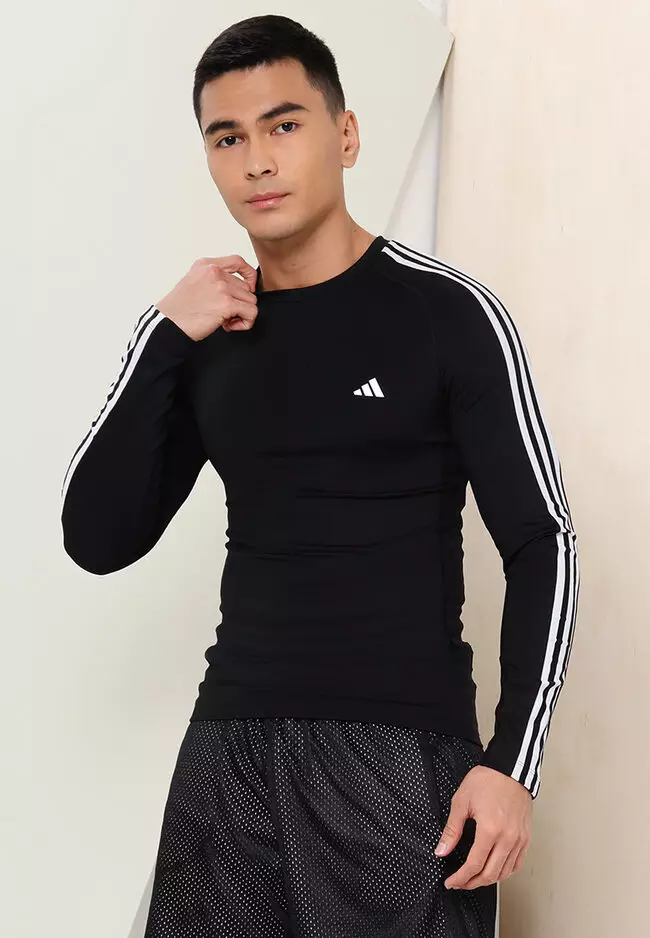 Adidas men's training essentials tech long sleeve top tee