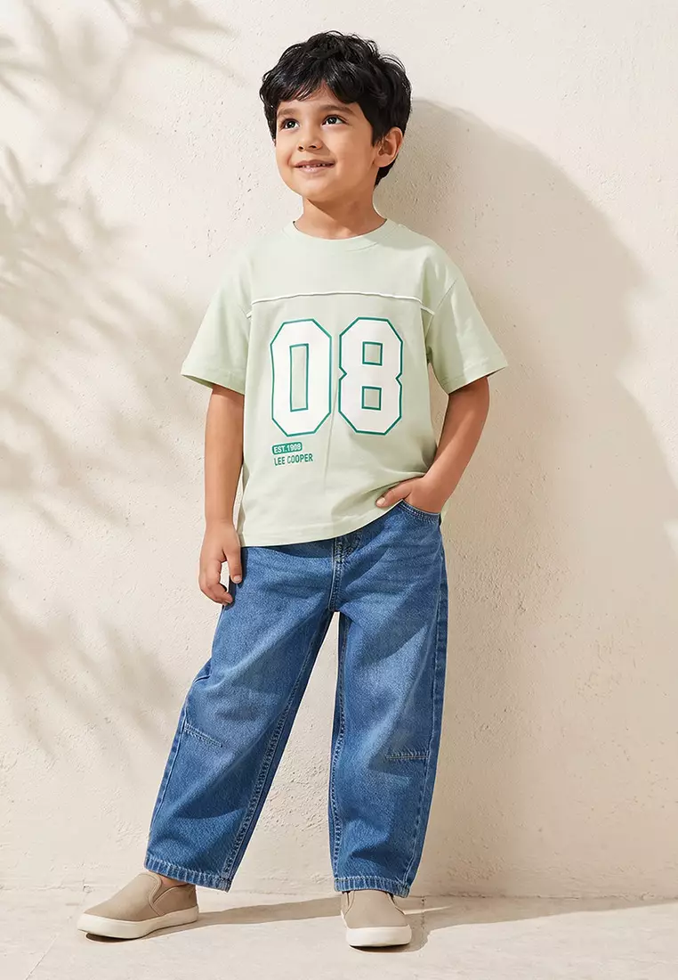 Babyshop Lee Cooper Crew Neck Short Sleeves T-Shirt With Varsity Print