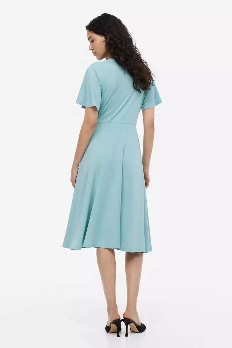 Light jersey store wrap dress