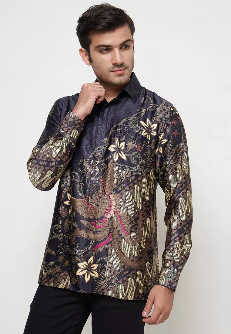Exclusive Slimfit Jivan Kemeja Batik Pria Lengan Panjang