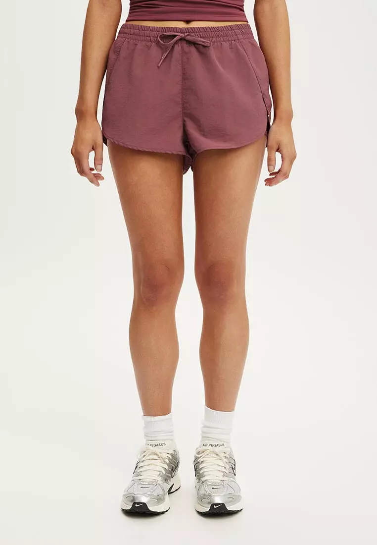 Woven Dolphin Hem Micro Shorts