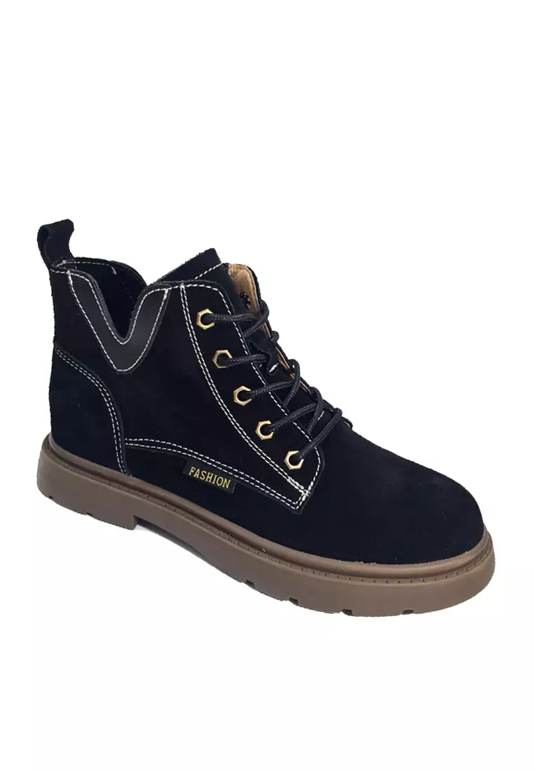 VANSA Stylish Nubuck Leather Martin Boot VSW-B301