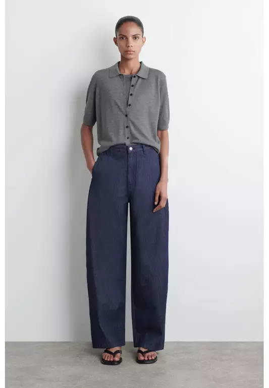 WIDE-LEG DENIM TROUSERS