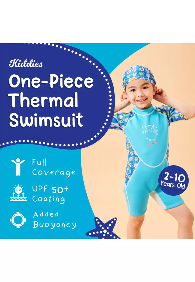 Cheekaaboo Kiddies Suit Thermal Swimsuit - Pink Monster (Monster Family)