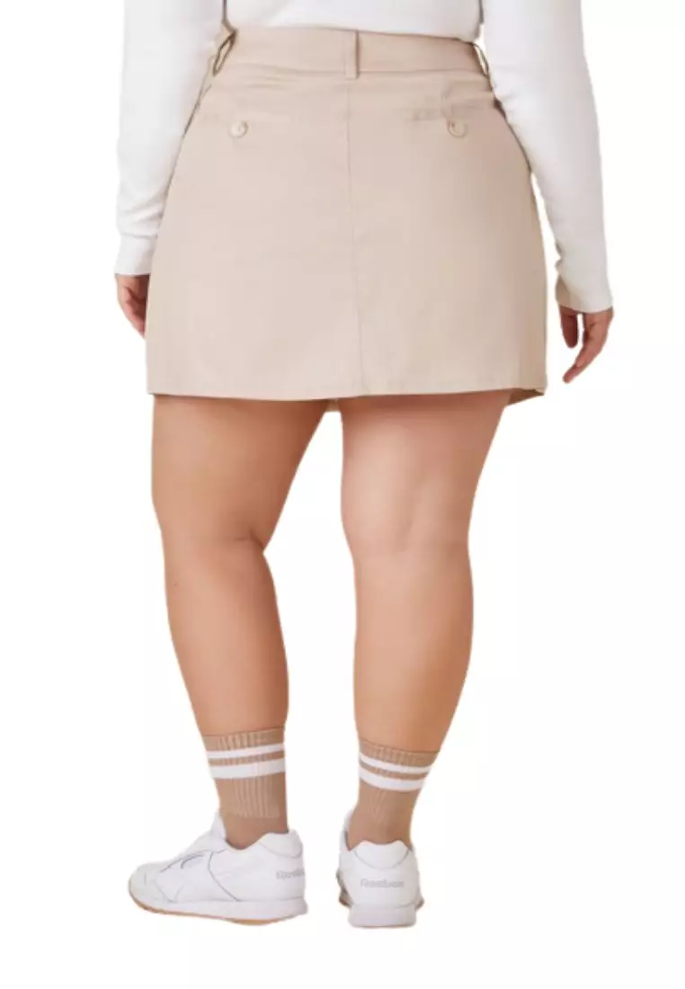 Plus size mini deals skirts khaki