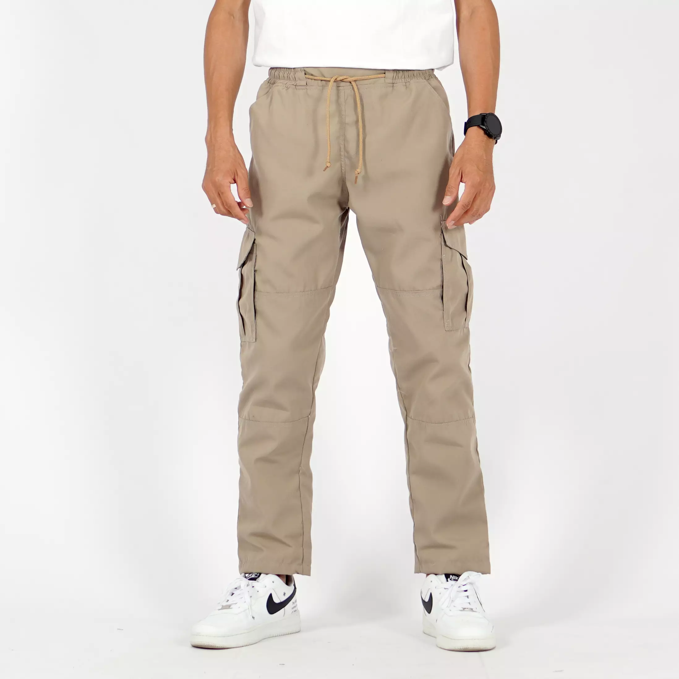  DENNY Celana Taktikal Pria Cargo Tactical Pants Cargo Pants Pria - BEIGE