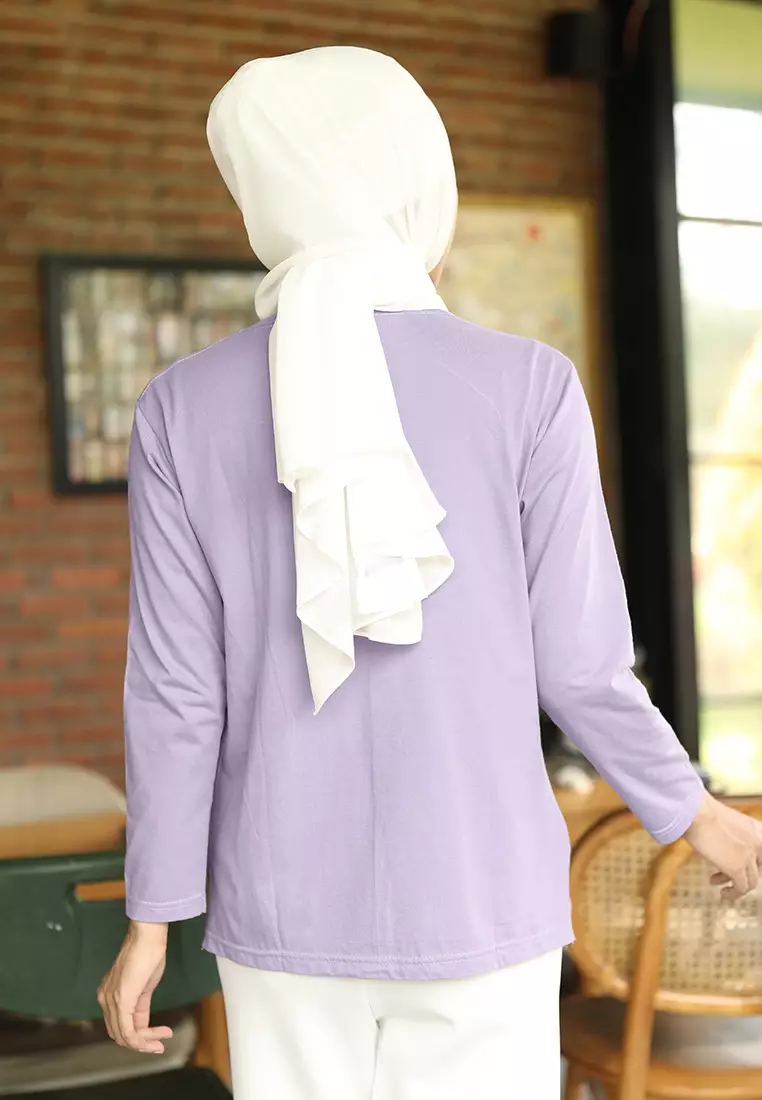 Momira Nursing Long Sleeve T-Shirt | Atasan Basic Lengan Panjang | Kaos Ibu Menyusui - XL