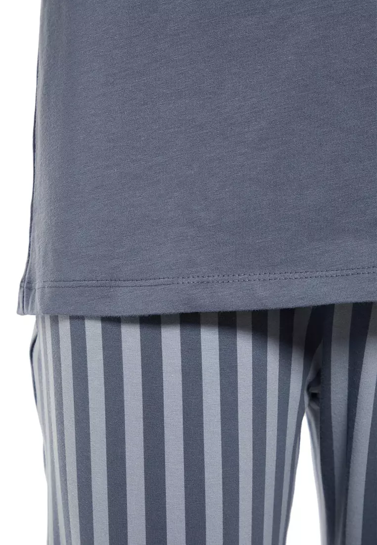 Printed Knitted Pajamas Set