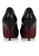 CHRISTIAN LOUBOUTIN black Pre-Loved Black leather open toe high heeled pumps. 0A46ASH8B815CEGS_3