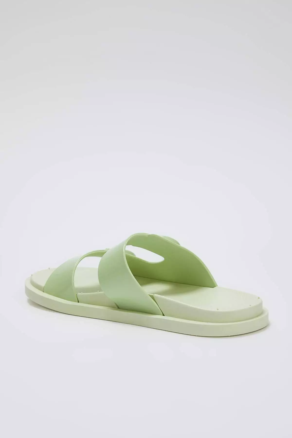 Mint Double Band Buckle Detailed Women's Slippers Takss25Te00060