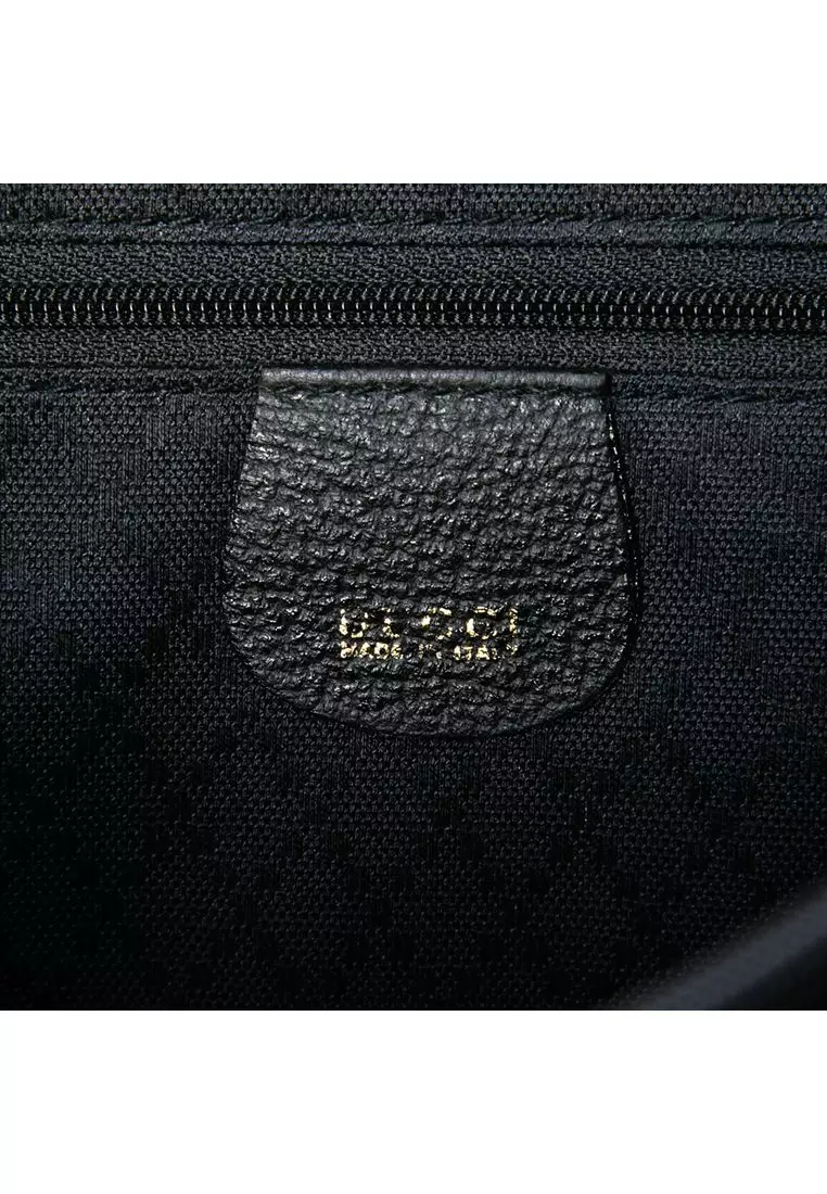 Pre-Loved Gucci Suede Bamboo Satchel