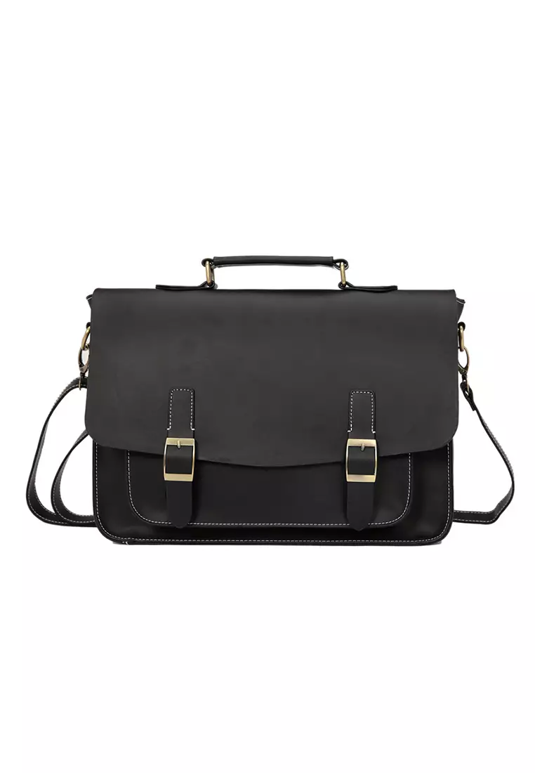 Mens black satchel sales