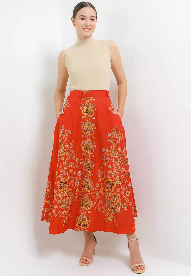 Elastic-Waisted Long Skirt Alaia+Lining Tricot(Tt)