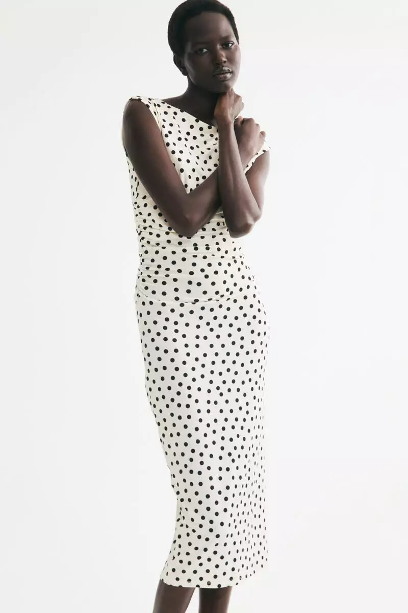 Cap-sleeved dress