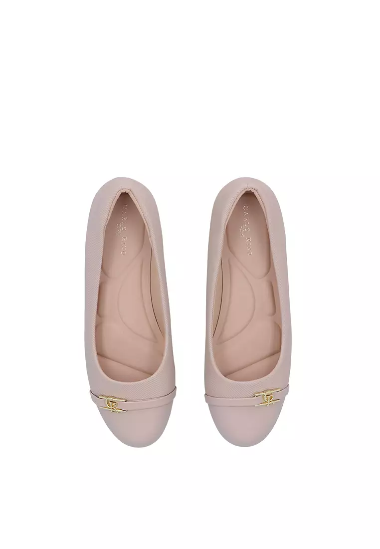 Beige  Amara Buckle Strap Pumps