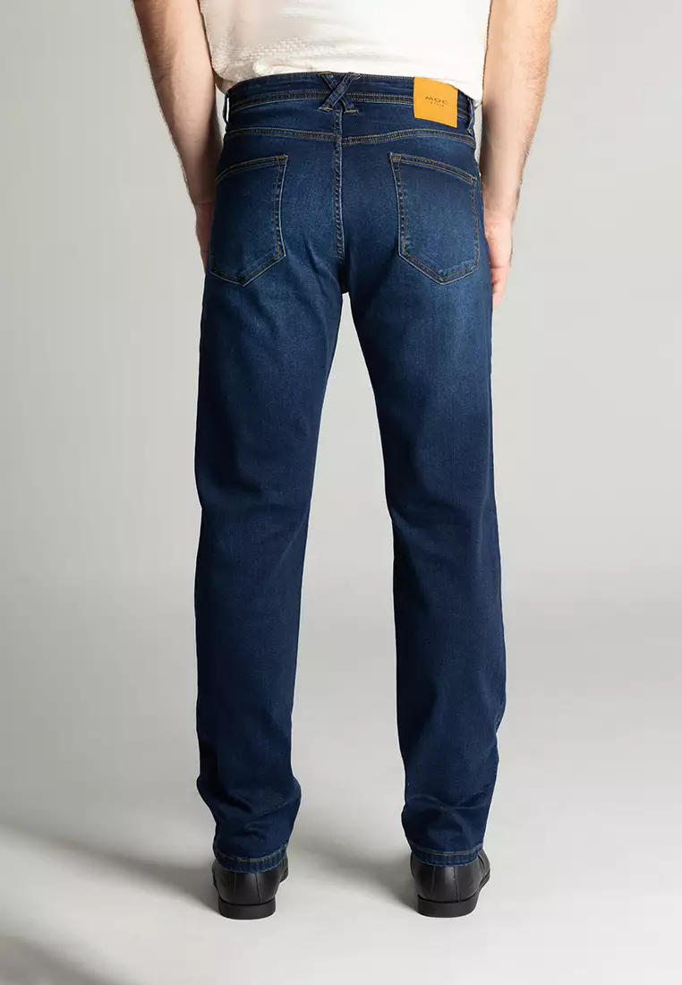 MOC - Celana Panjang Denim Pria Munchen - Dark Navy