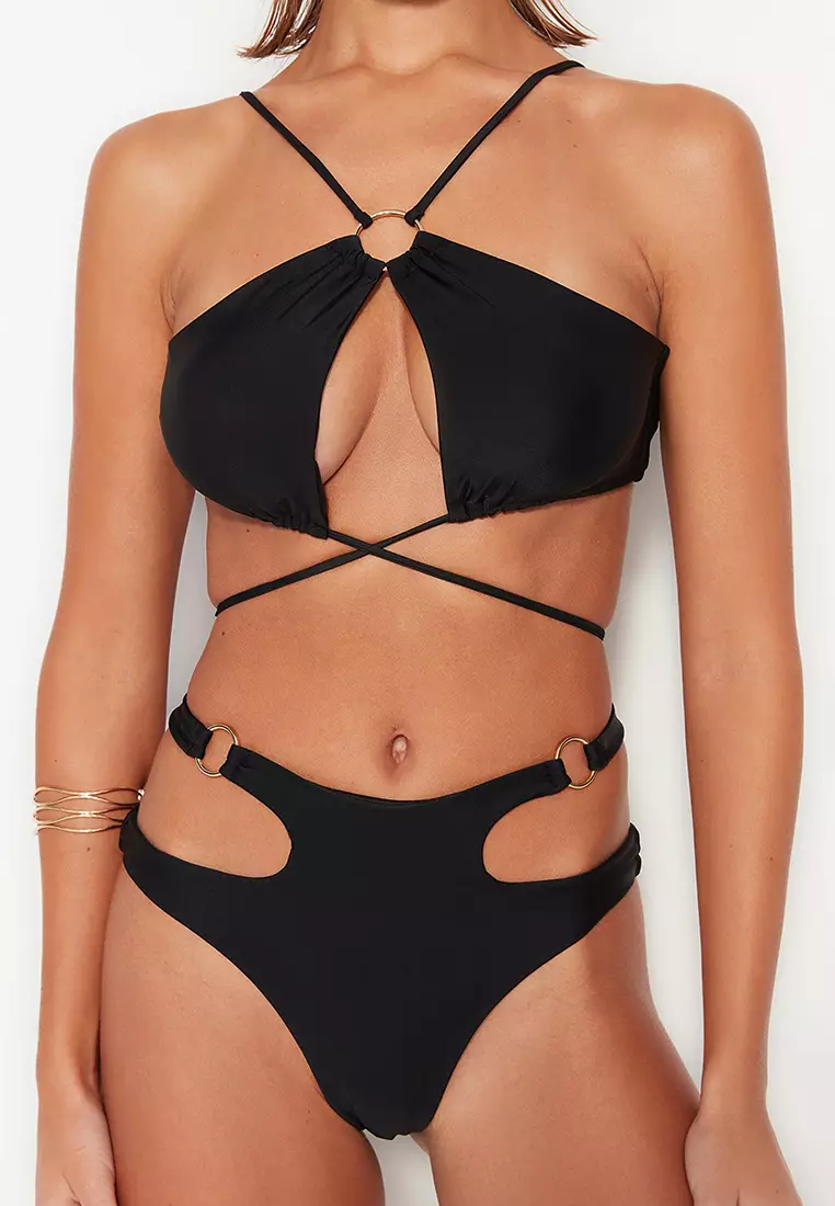 Halter Neck with Ring Bikini Top