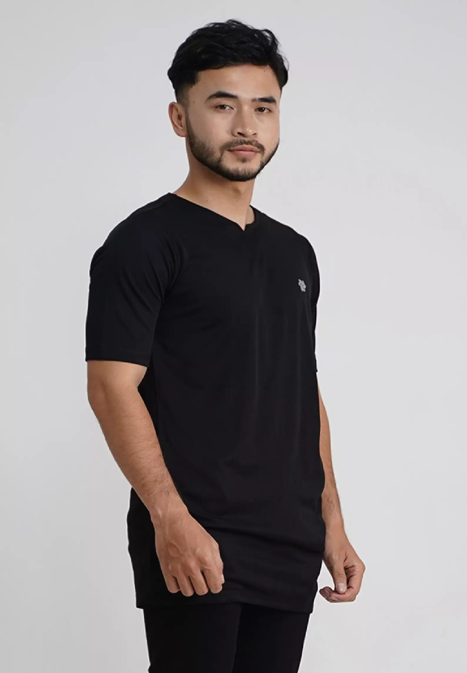 Tiento Baju Muslim Koko Kurta 3in1 Basic Black
