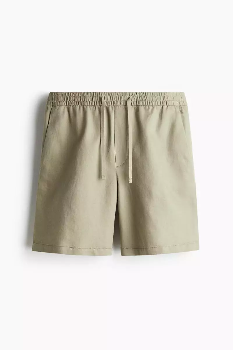 Relaxed Fit Linen-blend shorts
