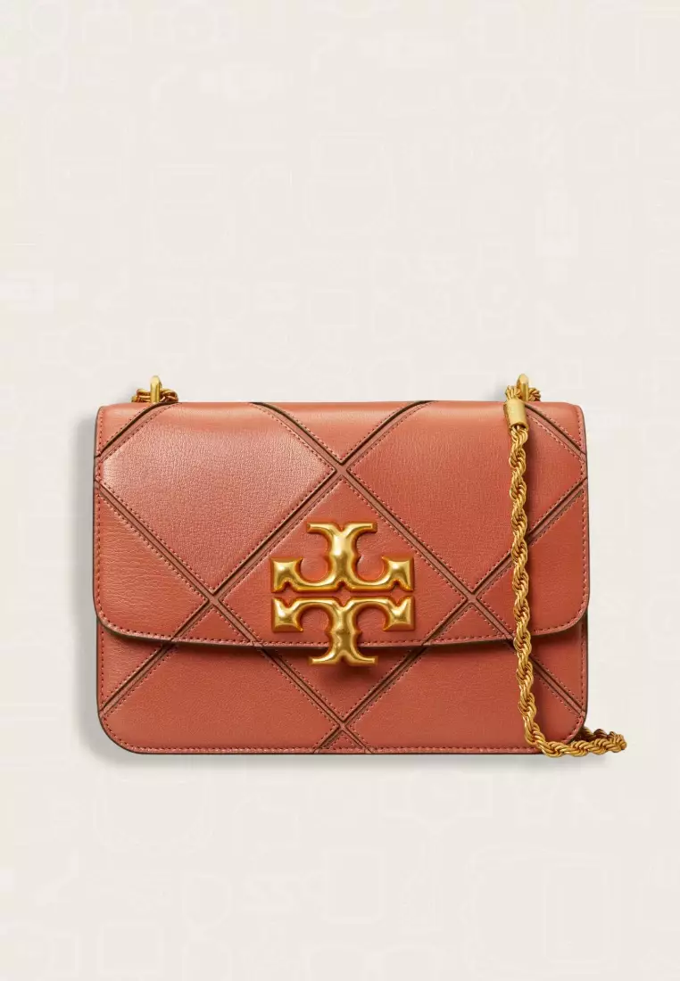 Tory Burch Eleanor Diamond Quilted Convertible Shoulder Bag Toasted Pecan 