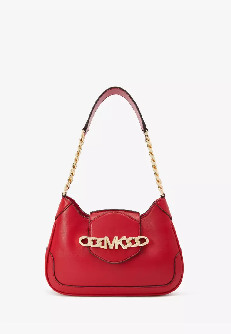 MK Marilyn Small Color-Block Saffiano Leather Crossbody Bag, Barang Mewah,  Tas & Dompet di Carousell