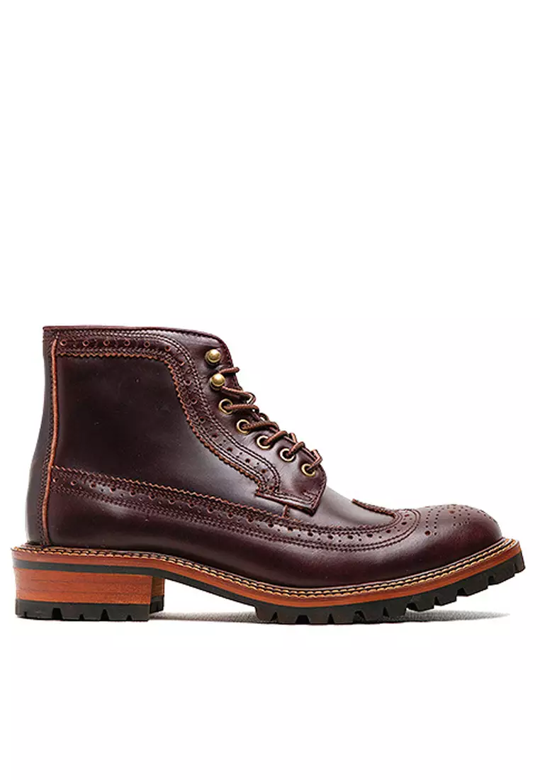 Discount on Twenty Eight Shoes  shoes - SKU: Brogue Oil Wax Cowhide Martin Boots Gz24186